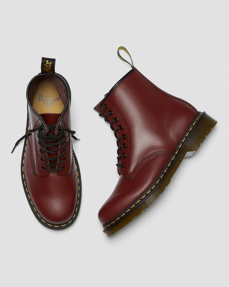 Dr Martens 1460 Smooth Læder Snørestøvler Dame Lyserød Rød | DK 206GSO